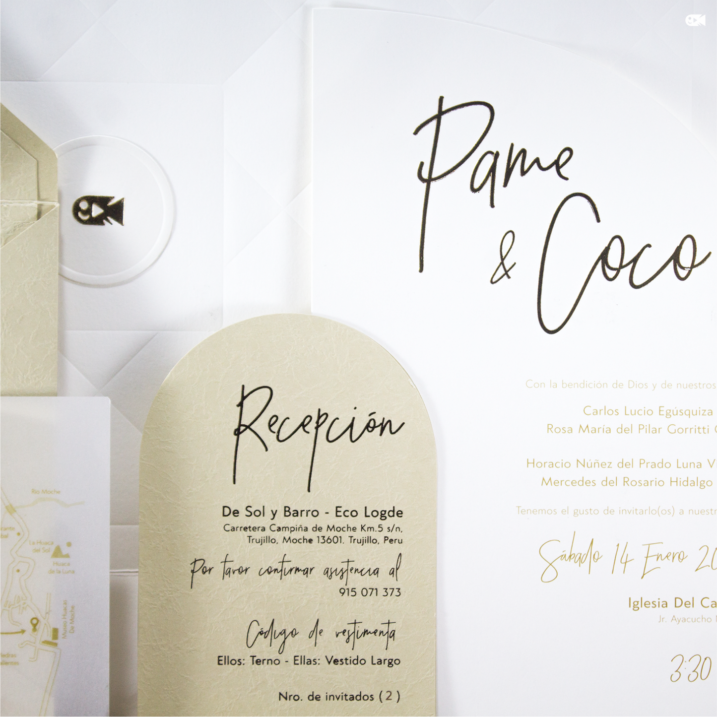 Invitación de boda artesanal – Modelo Pame & Coco | Marco Weddings