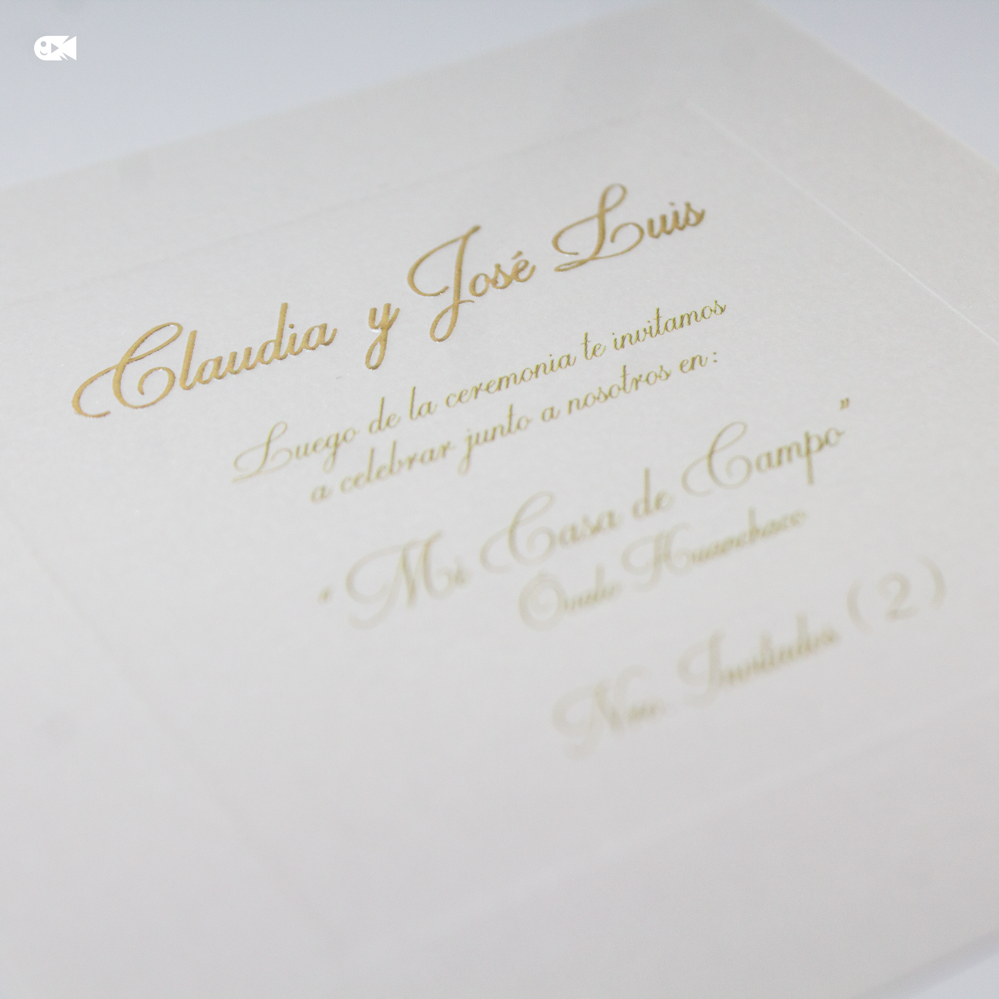 Invitación de boda clásica – Modelo Claudia & José Luis | Marco Weddings