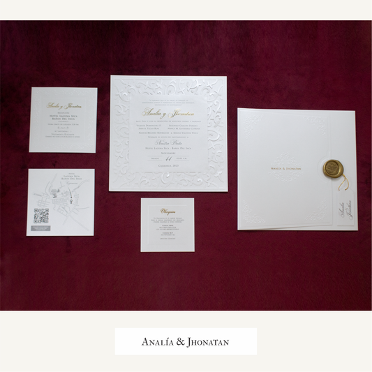 Invitaciones Caladas de Lujo para Bodas Elegantes – Marco Lujan Cenas