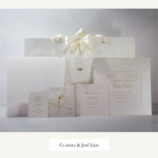 Invitación de boda clásica – Modelo Claudia & José Luis | Marco Weddings