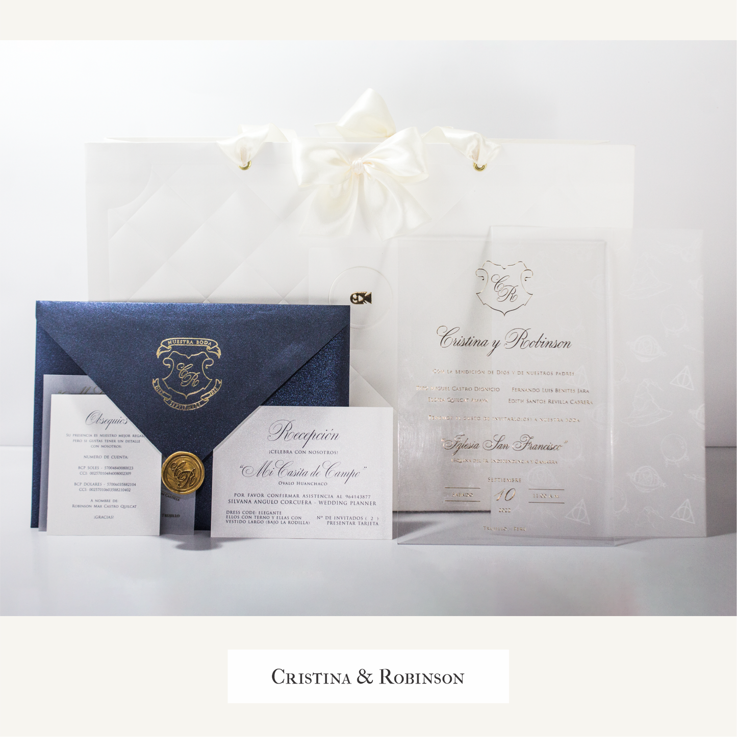 Invitaciones de Boda de Lujo – Modelo Cristina & Robinson ✨