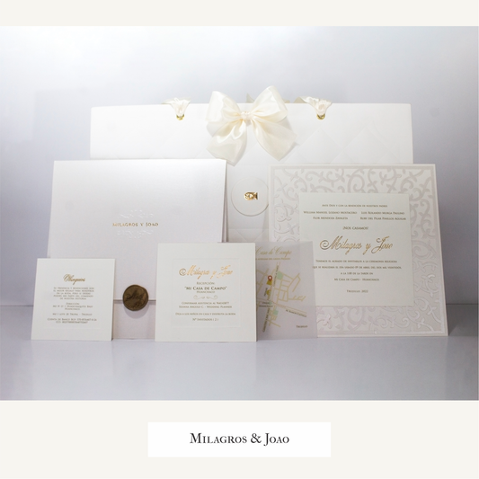 ✨ Invitaciones Matrimoniales de Lujo – Modelo Milagros & Joao ✨