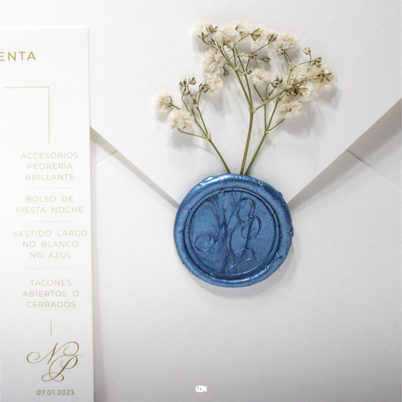 Invitación de boda en papel de algodón – Modelo Nataly & Pablo | Marco Weddings