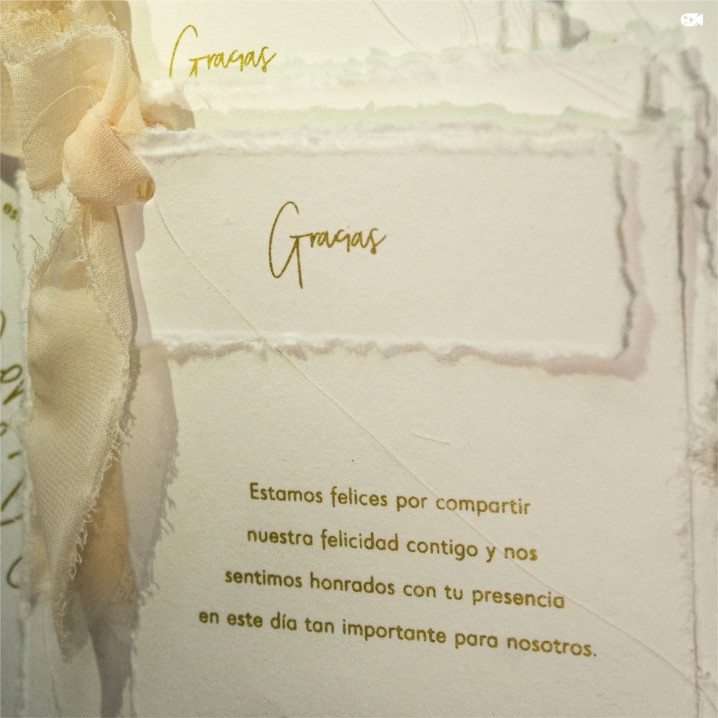 Tarjeta de Agradecimiento con Nombre Cortado en Láser – Jemimé & Diego