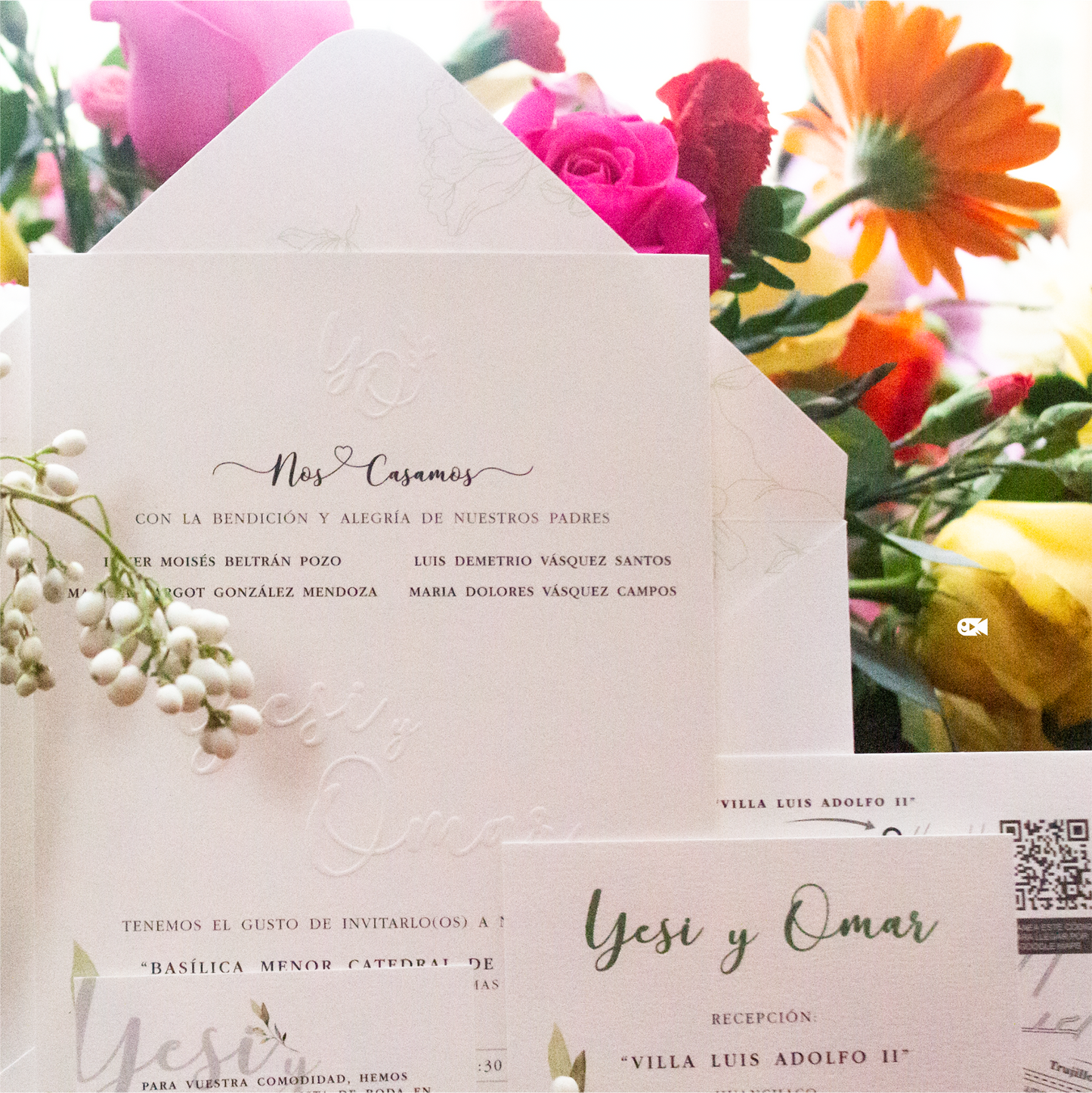 Invitación de boda elegante y natural – Modelo Yesi & Omar | Marco Weddings