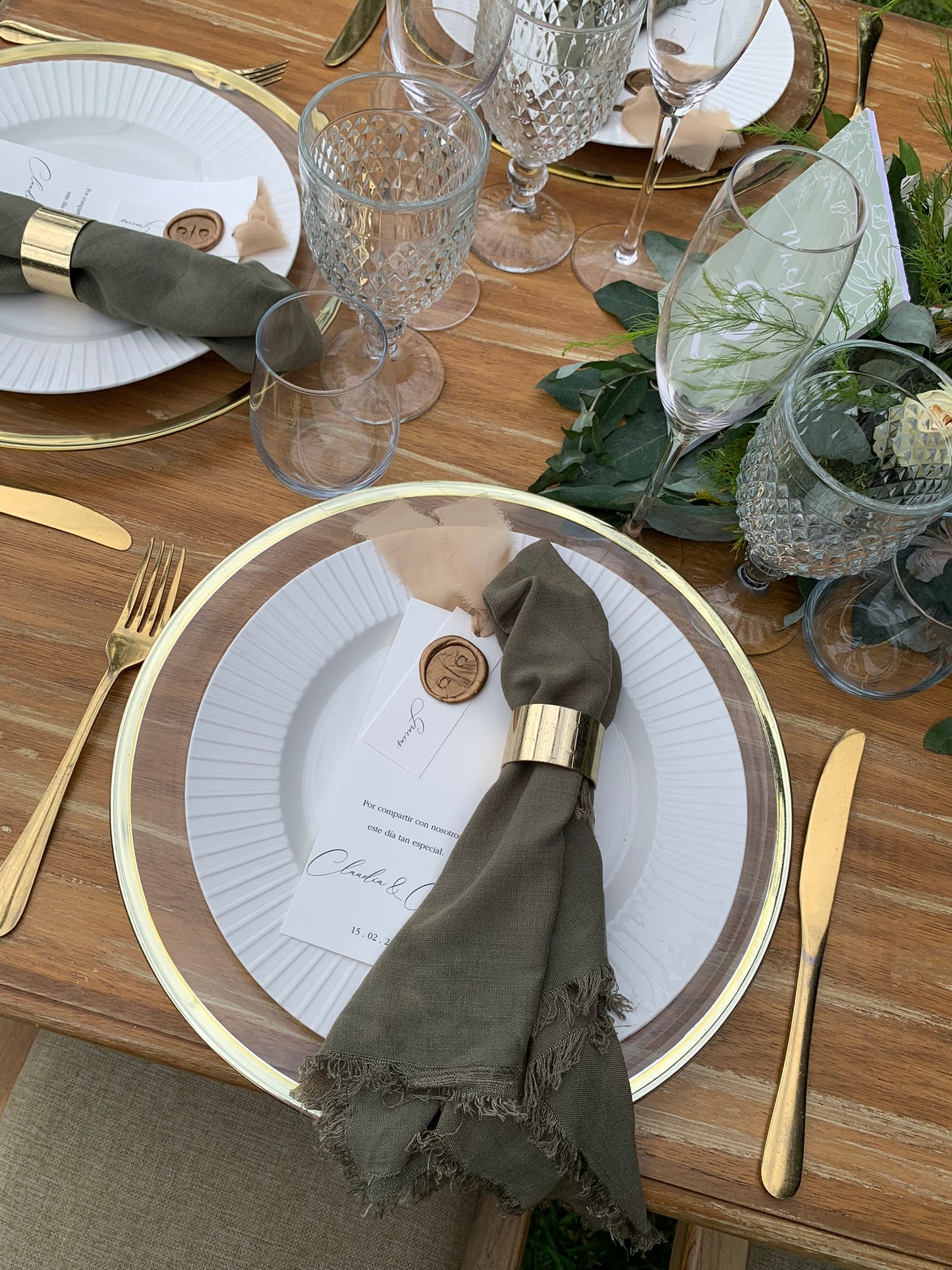 Tarjetas de agradecimiento con sello de lacre – 9x18 cm