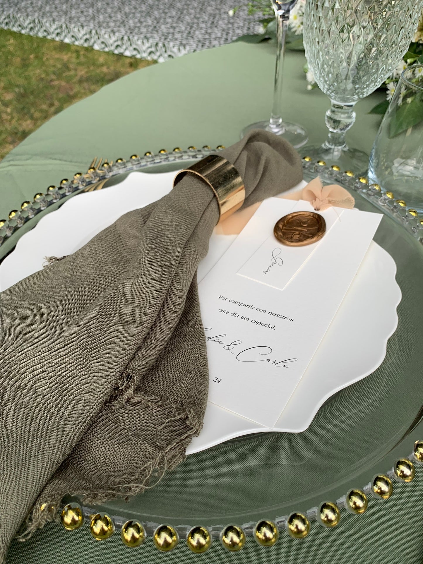 Tarjetas de agradecimiento con sello de lacre – 9x18 cm