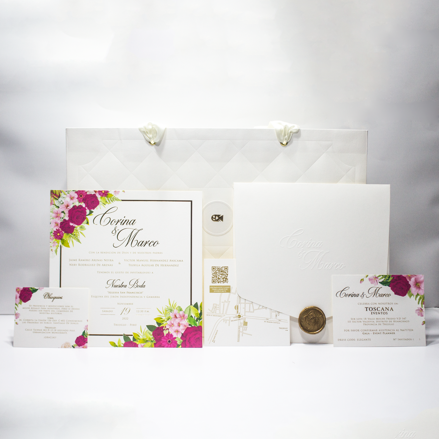 Invitación de boda floral – Modelo Corina & Marco | Marco Weddings