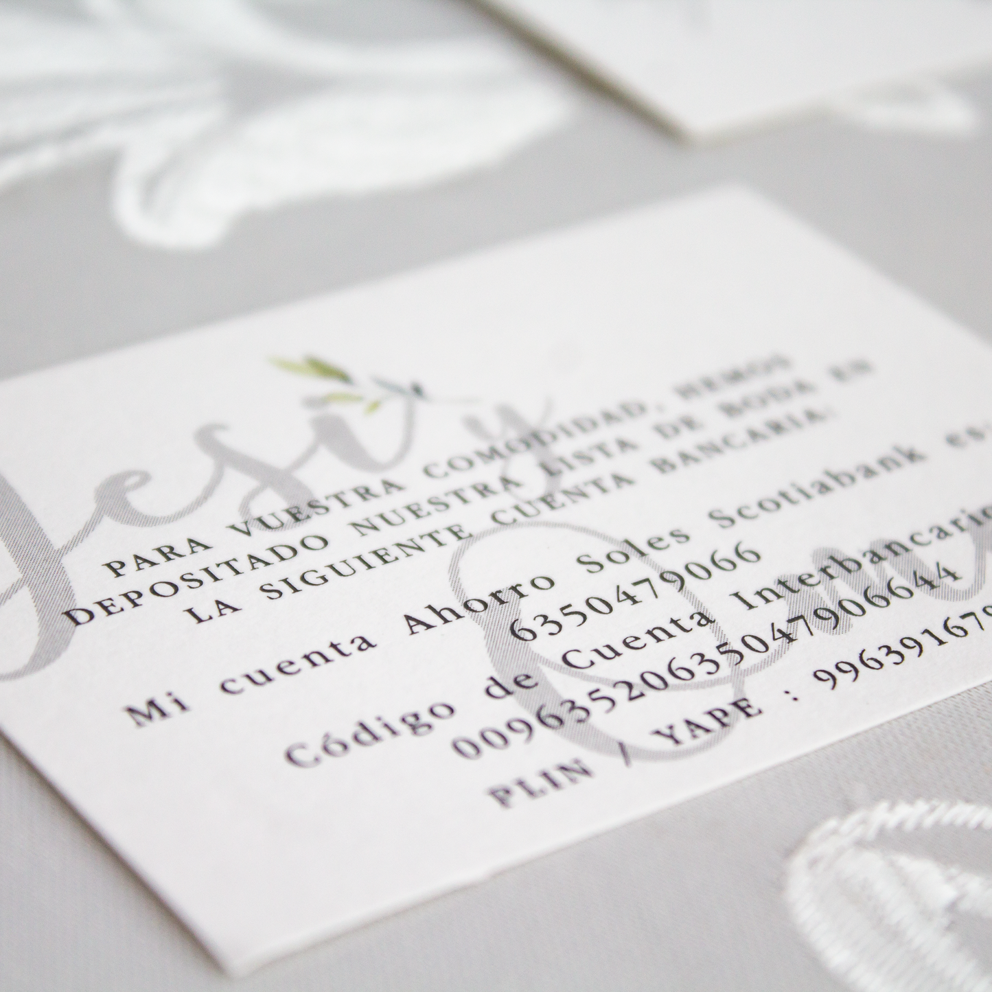 Invitación de boda elegante y natural – Modelo Yesi & Omar | Marco Weddings
