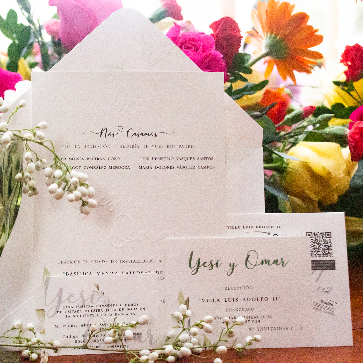 Invitación de boda elegante y natural – Modelo Yesi & Omar | Marco Weddings