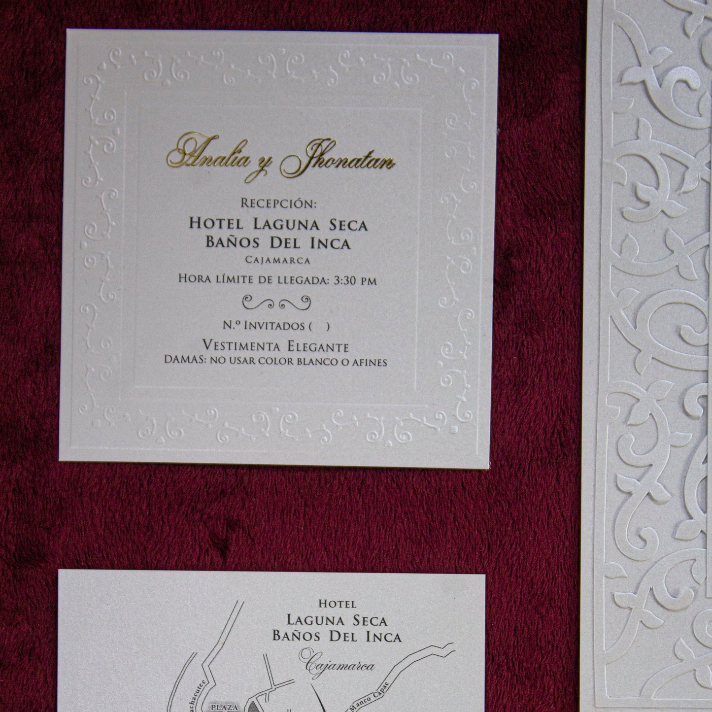 Invitaciones Caladas de Lujo para Bodas Elegantes – Marco Lujan Cenas