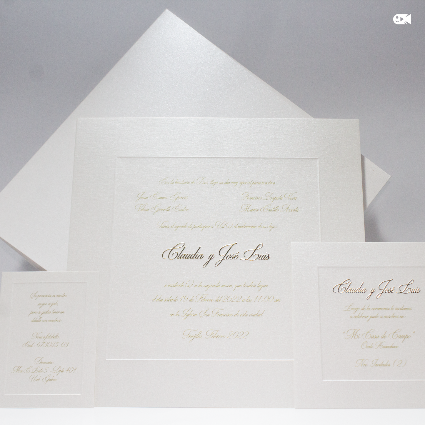 Invitación de boda clásica – Modelo Claudia & José Luis | Marco Weddings