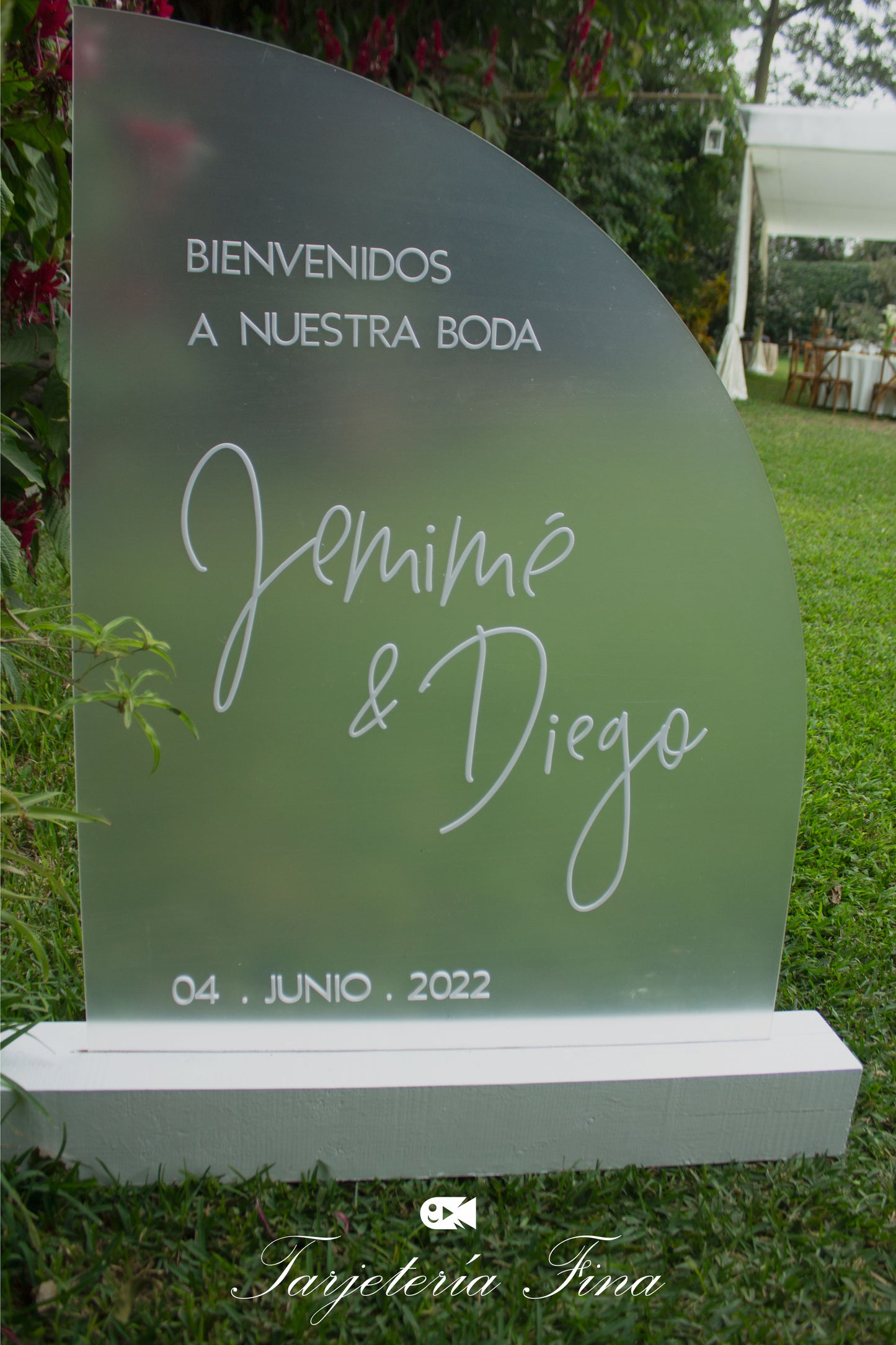 ✨ Letrero de Bienvenida en Acrílico – Modelo Jemimé & Diego